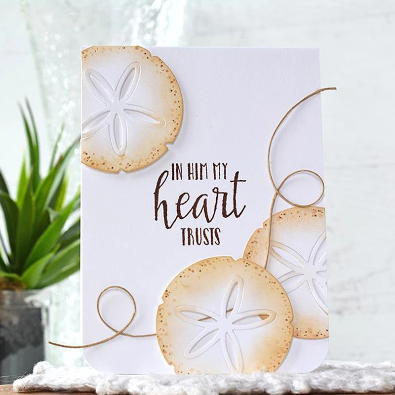 

2pcs/Set Sand Dollar Metal Cutting Dies Stencil for DIY Scrapbooking Photo Album Embossing Paper Cards Making Decorative Crafts