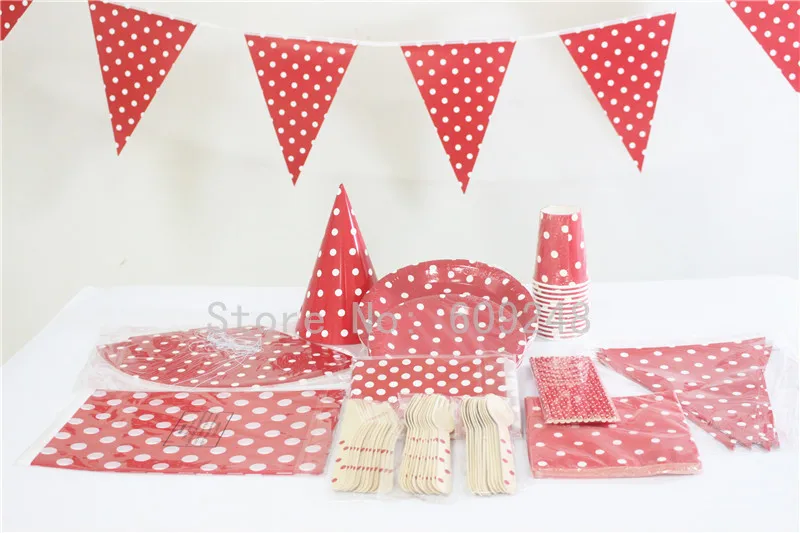 20 человек красный для рождественской вечеринки Аксессуары Посуда Наборы ухода