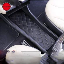La Consola Central del coche del Tablero de instrumentos Caja de Cojín Estera del Cojín Decorativo Moudling para Tesla Model S 2014-2017 Car Styling Interior accesorio