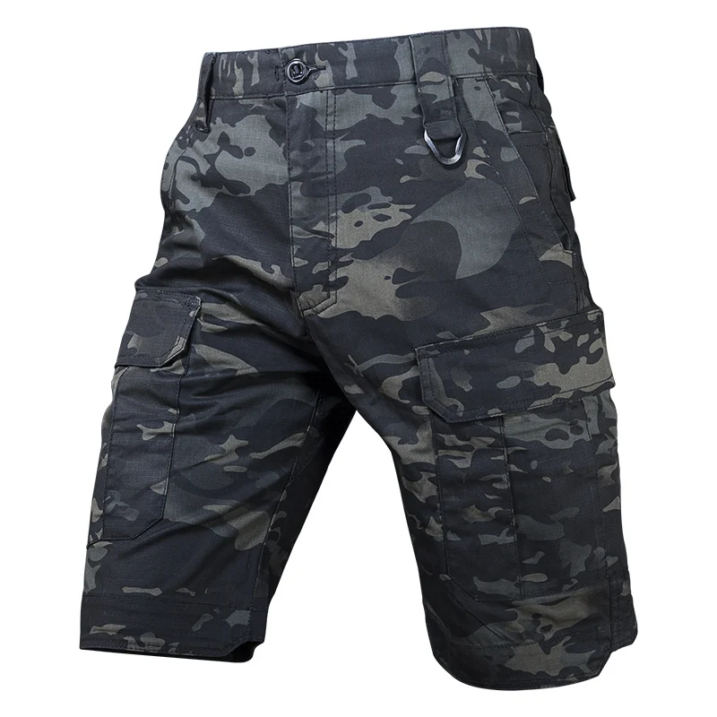 Sector Seven новые летние мужские камуфляжные тактические повседневные шорты Карго мужские тонкие рабочие шорты мужские армейские военные короткие штаны - Цвет: Dark Camouflage