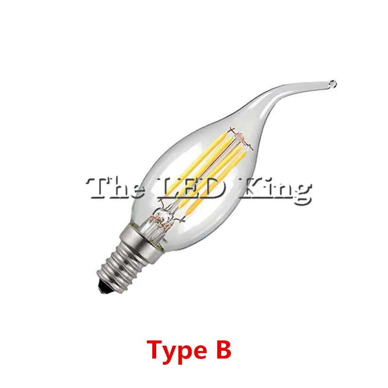 Энергосберегающий светодиодный лампы E27 ретро лампы 220 V 240 V светодиодный свет накаливания E14 Стекло мяч Bombillas светодиодный лампа свеча Эддисона свет 6 Вт 12 Вт