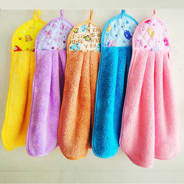 4pcs Quick Dry Nano C Velvet Hanging Hand Towel Kitchen Washing 4pcs Quick Dry Nano C Velvet Hanging Hand Towel Kitchen Washing Strong Absorption Microfiber Baby