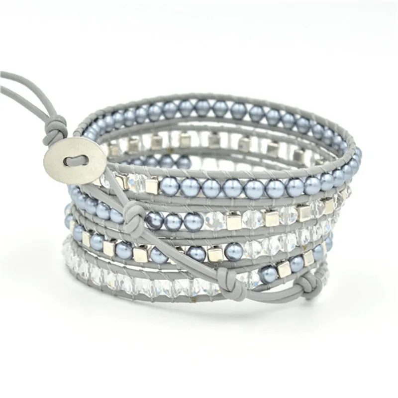 

Fashion Multilayer Crystal Bracelet Natural Stone Beaded Bracelet Women Men Jewelry Adjustable Best Selling 2019 Products