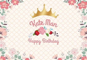 

Baby Shoot Background Princesse Portrait Birthday Photography Vinyl Backdrop Flower Decor Birthday Party Photo Background Poster