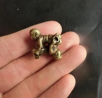 

Collection archaize brass Two kids small statue