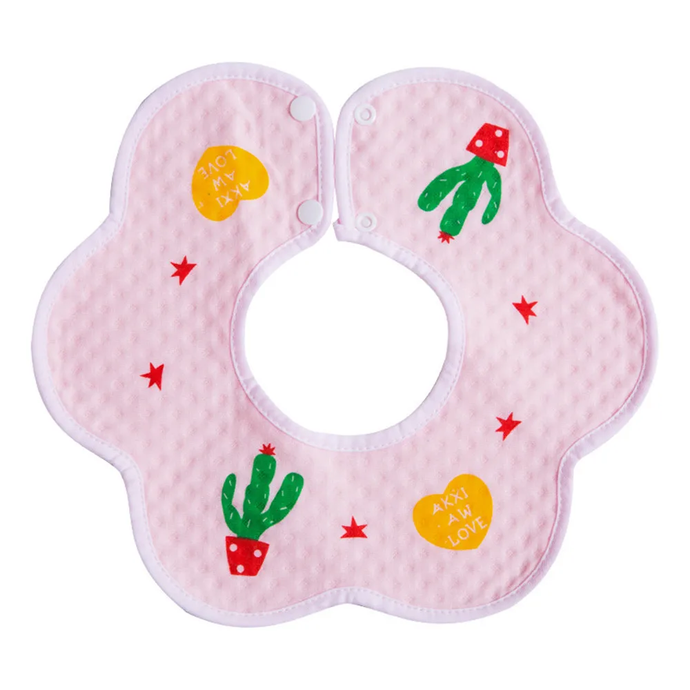 

Baby Bibs Newborn Bandana Soft Round 360 Degree Rotating Baby 4 Layers Bib Burp Cloths Fashion Flower Style Feeding Scarf #YL1