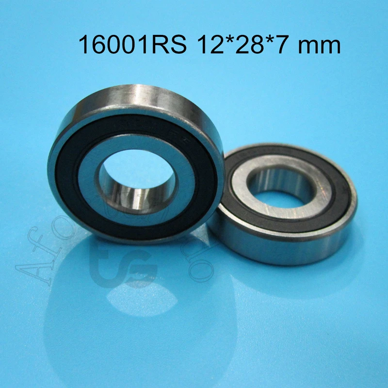16001RS 12*28*7 (мм) 1 шт. подшипник ABEC 5 16001 резиновый уплотнительный из хромированной