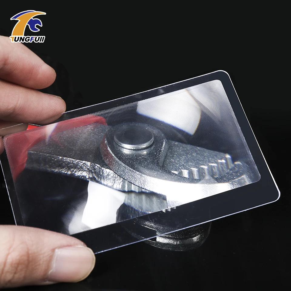 

Magnifiers Credit Card Shape 3X Transparent Magnifier Magnification Magnifying Fresnel LENS Made of Plastics 10pcs