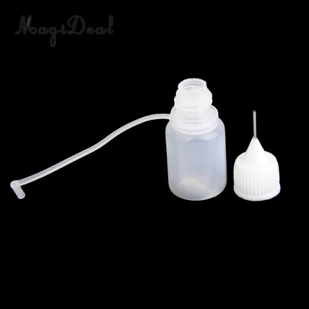 Kesoto 10pcs 5ml Needle Tip Empty Plastic Squeezable Dropper Bottles Liquid Storage Travel Thin Tip Dropper Bottles