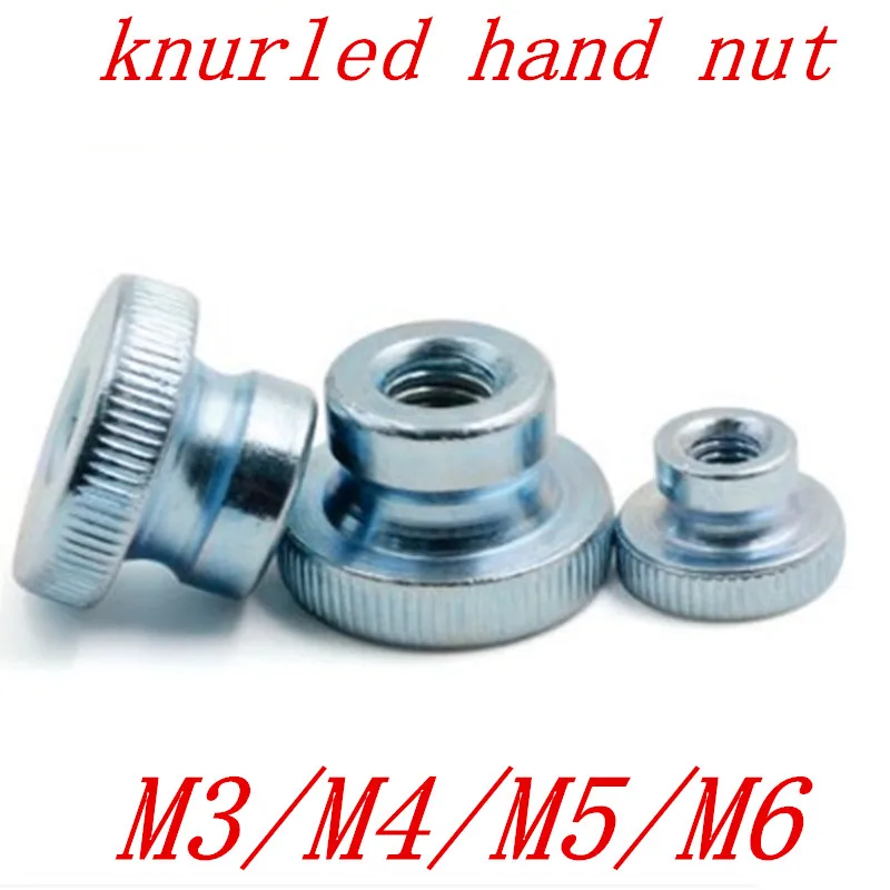 4pcs/lot m3 m4 m5 m6 step alvanized Knurled Thumb Nut Iinstrument Hand