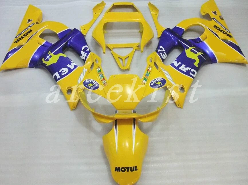 Обтекатели комплект пригодный для Yamaha YZF 600 R6 98 99 00 01 02 YZF-R6 1998-2002 мотоциклетный обтекатель abs комплект Cowling желтый синий пользовательские