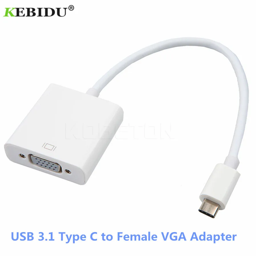 

USBC to VGA Adapter USB 3.1 Type C to Female VGA Adapter Cable for Macbook 12 inch Chromebook Pixel Lumia 950XL