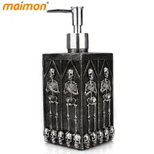 Склеп череп жидкое мыло диспенсер душ Шампунь насос диспенсер для бутылки Ванная комната мытье тела лосьон дезинфицирующее средство для Рук Контейнер черный