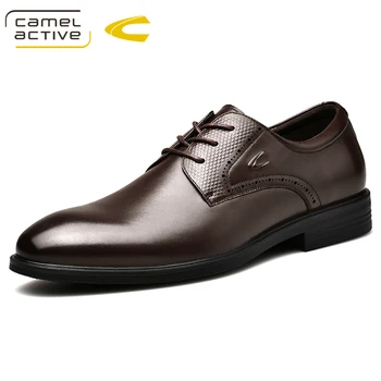 

Camel Active New Handmade Men Dress Shoes Genuine Leather Formal Business Men Oxfords Shoes Wedding Party Brogue Shoes 18168