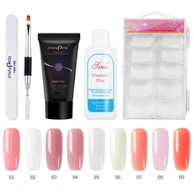 

30g Clear Pink Nail Poly Gel Set Nail UV LED Extend Builder Acrylic Gel for Manicure Building Nail Art Tip Extension Polygel Kit
