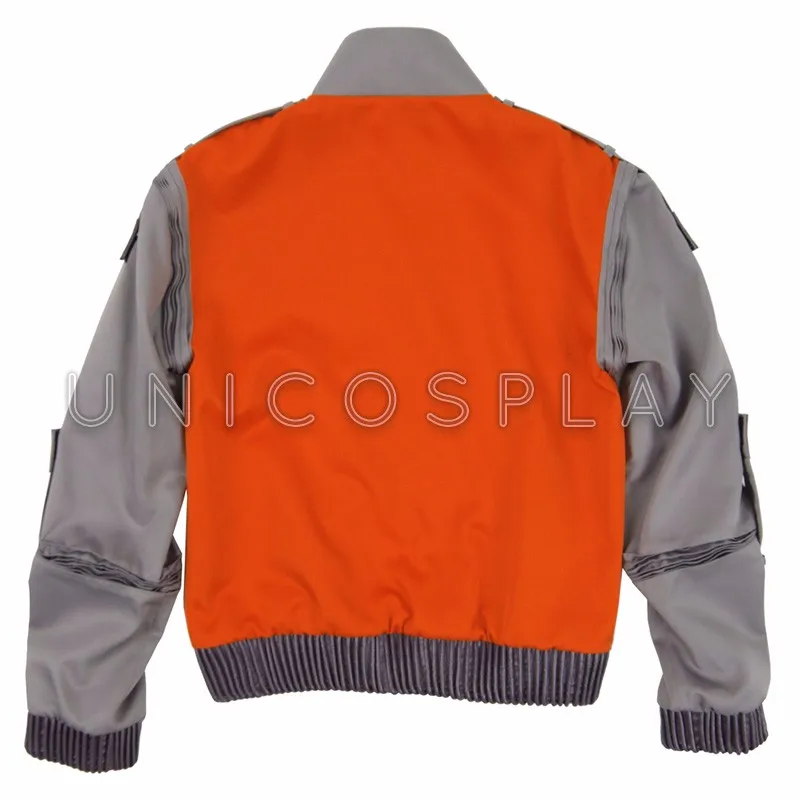 Back To Future Marty Mcfly Jacket Cosplay Costume Man Coat New Casual Outwear Halloween Suit with Pocket