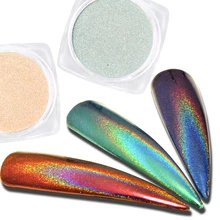 1 коробка хромированная пудра для ногтей блестящая голографическая пыль блестки Полировка Ногтей декоративный для маникюра DIY JILB01-06