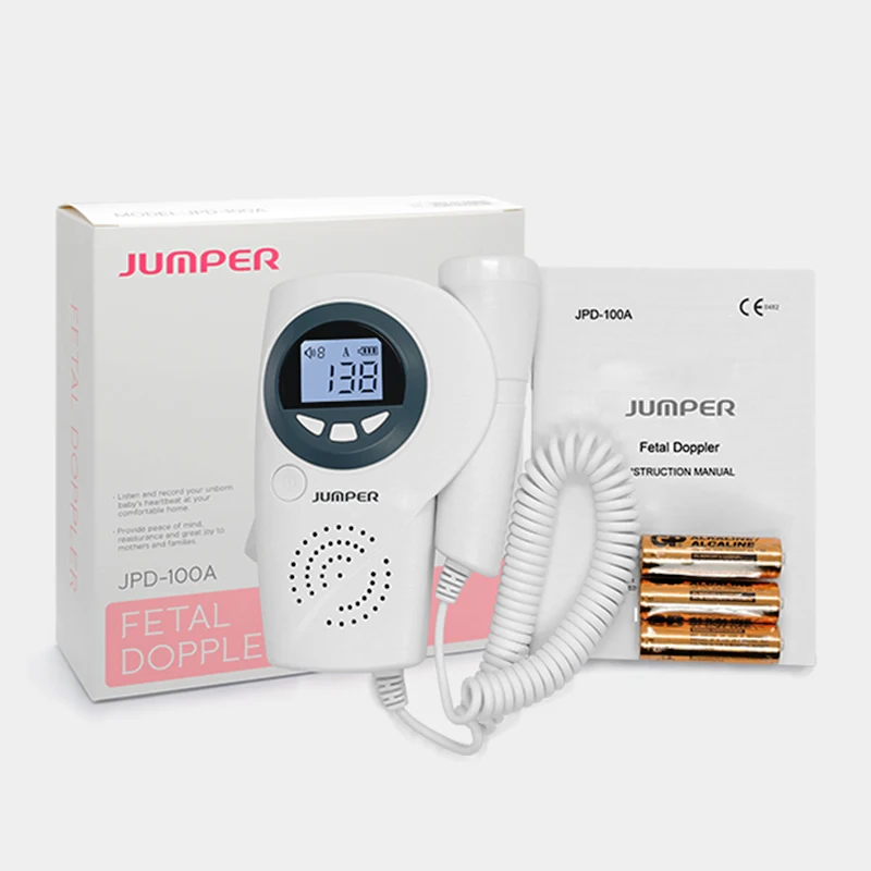 

JUMPER Professional Fetal Doppler JPD-100A Home use/ Hospital use 3 modes with speaker Angelsounds Baby Heartbeat Monitor CE FDA