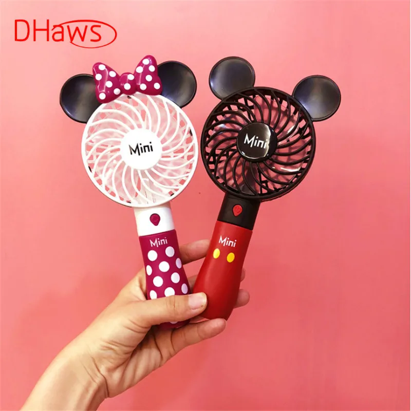 

DHaws Creative Mini Fan Outdoor Portable Cartoon Cute USB Fan Student Mini Handheld Fan with Lithium Battery Rechargeable