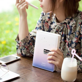 

CAGIE Constellations Notebook Password Notepad B6 Locked Notebook Diary Creative Gift Box 1PCS