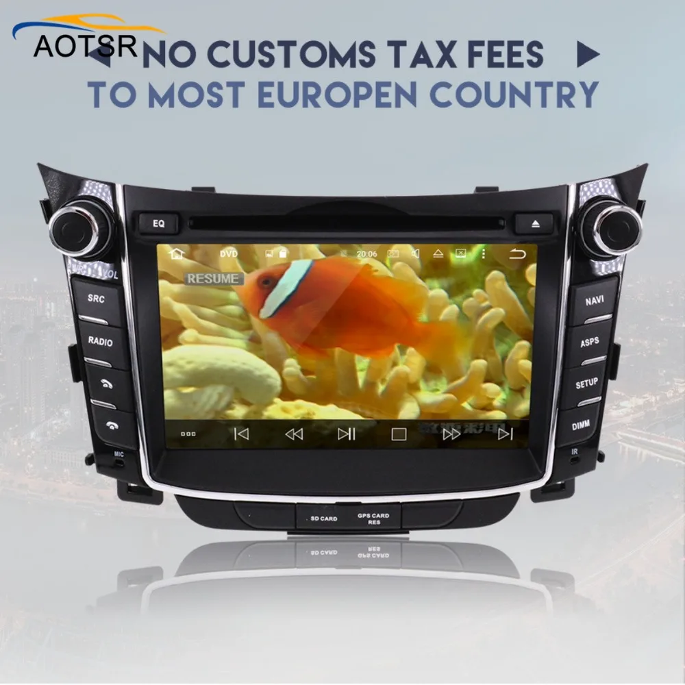 Clearance IPS Screen Android 8.1 Car Radio GPS stereo For Hyundai I30 Elantra GT 2012 2013 2014 2015 2016 Car DVD Player Head unit 8 Core 3