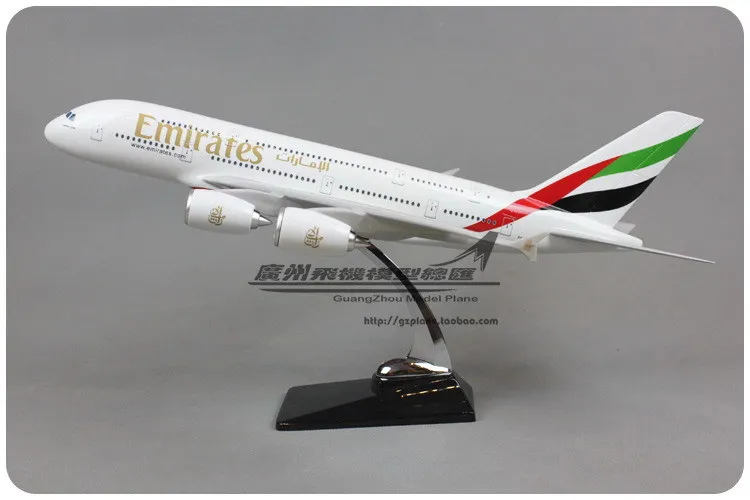 47cm Resin Air Emirates Airlines Plane Model Airbus A380 