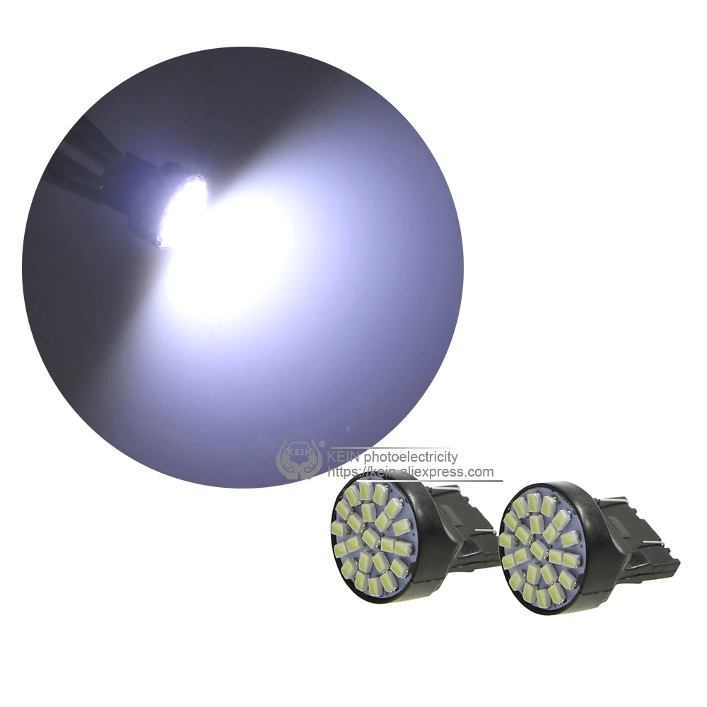 KEIN 2 шт. T20 7443 Светодиодные Автомобильные лампы W21/5 Вт 1206 3020 22SMD светодиодные стоп