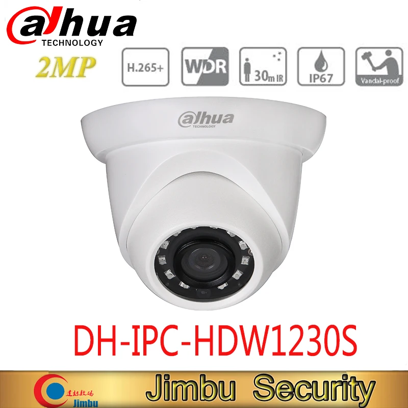

original dahua 2mp network dome camera English DH-IPC-HDW1230S international model can support upgrade H.265&H.264 infrate 30m