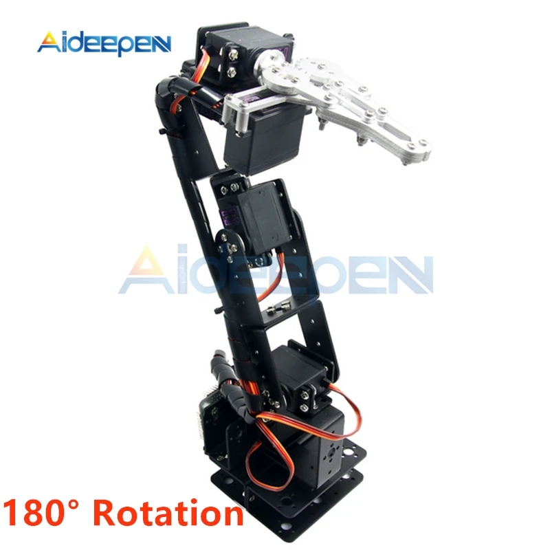 

1Set Aluminium Robot Arm Robot Claw 6DOF Model Toys Mechanical Grab Manipulator For Arduino DIY Kit