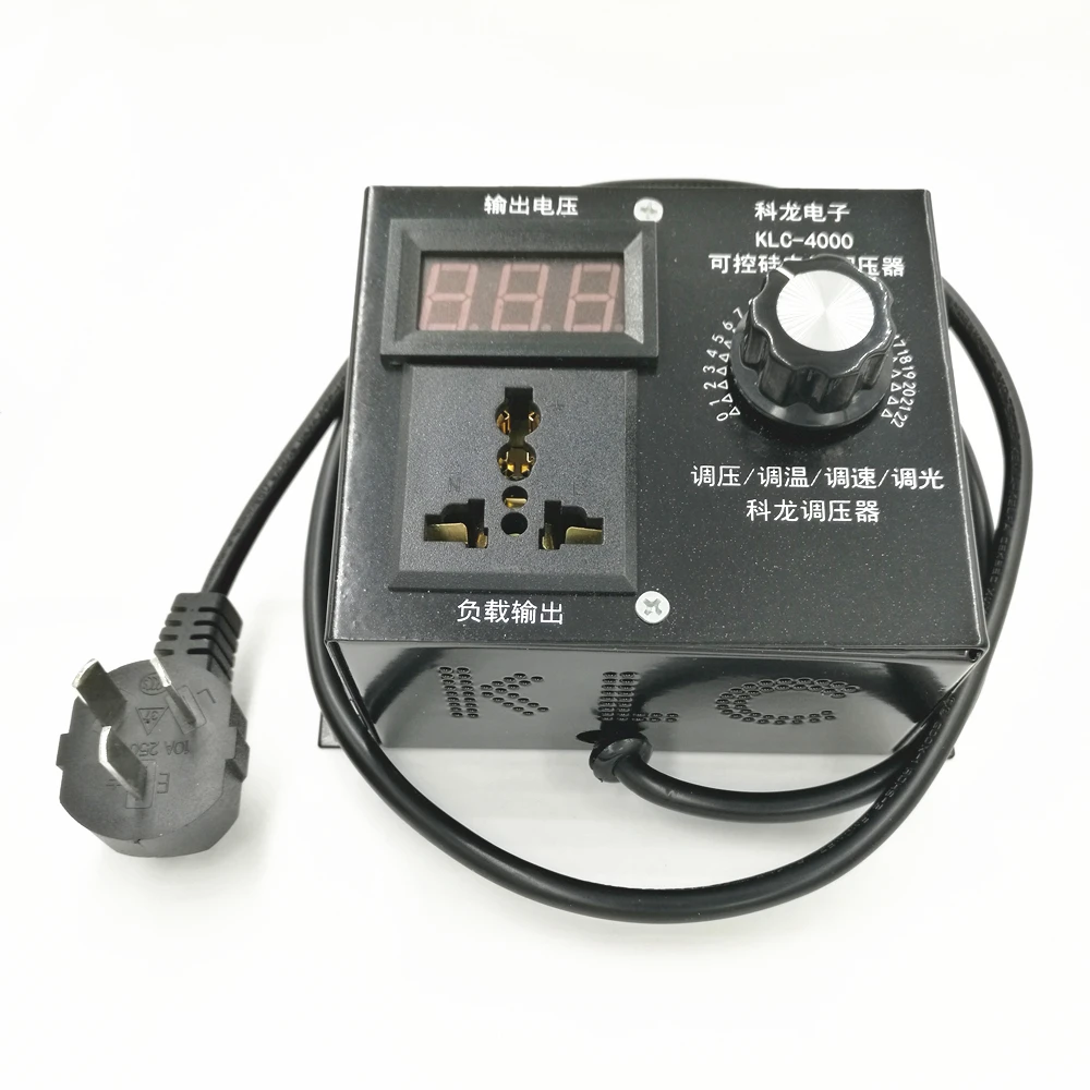 

4000W Electronic Regulator Digital Control Thyristor For Fan Motor Electric Drill Fan Speed Governor Thermostat AC220V(6.8)