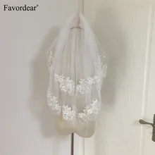 Favordear свет Вес Мягкий Тюль Локоть Длина свадебная фата высокое качество 2 яруса белого цвета и цвета слоновой кости Свадебная Фата с расческой