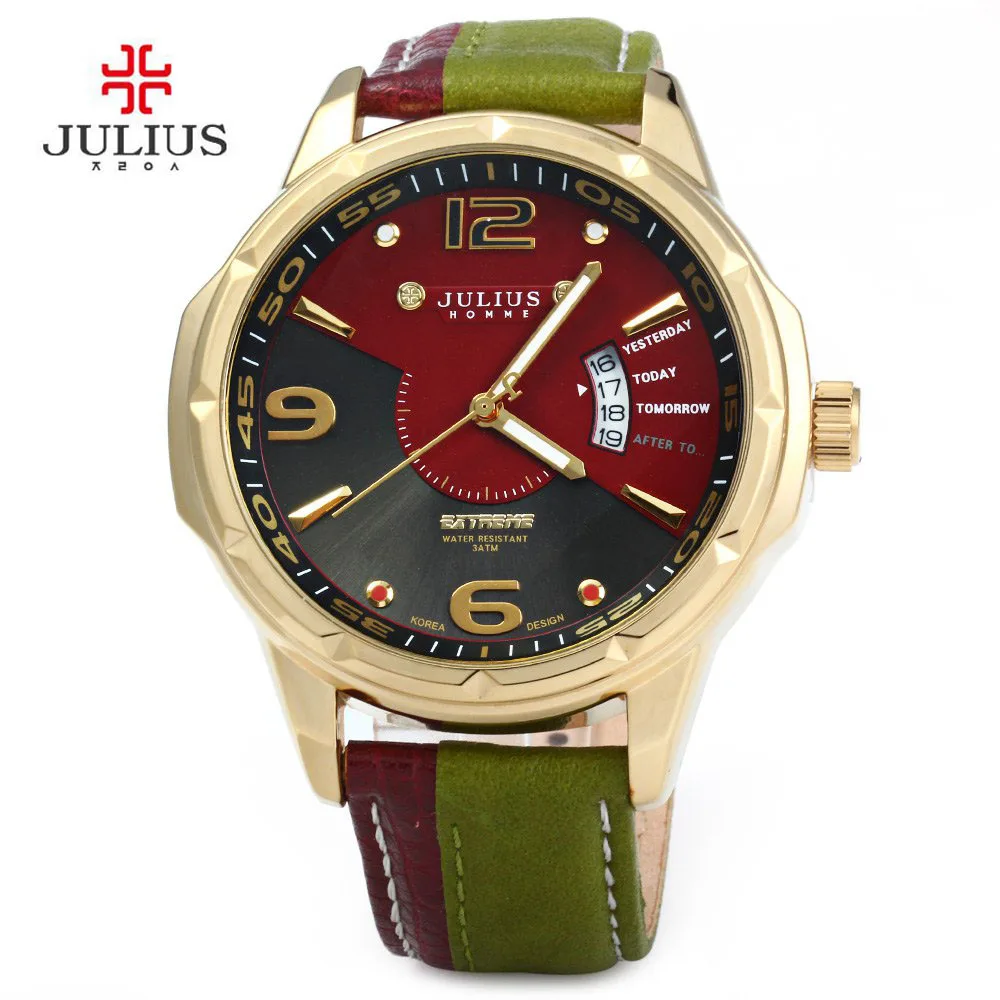 Prix pour Julius Marque Calendrier Gentleman bracelet En Cuir Homme Mode Quartz Casual Montres Robe Corée Dames Montre-Bracelet MONTRE-BRACELET Relogio Prix pour Julius Marque Calendrier Gentleman bracelet En Cuir Homme Mode Quartz Casual Montres Robe Corée Dames Montre-Bracelet MONTRE-BRACELET Relogio
