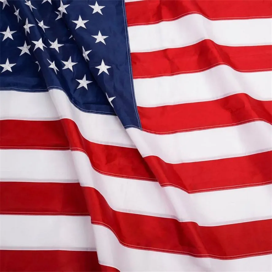 Флаг США 1 шт. 3x5 футов американский флаг США люкс вышитые звезды сшитые полосы втулки флаги 35