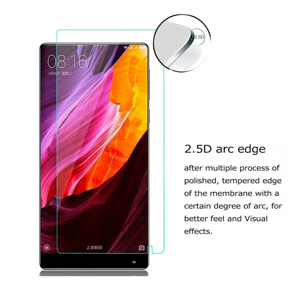 Для Xiaomi Mi Mix 2 0 3 мм 2.5D 9H прозрачная пленка из закаленного стекла Оригинальная