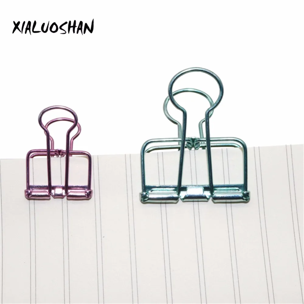 12Pcs Metal Binder Clip 19mm 32mm Paper Holder Clips Office Student Notes Letter Document Test paper Clip Desk Organizer 4 Color