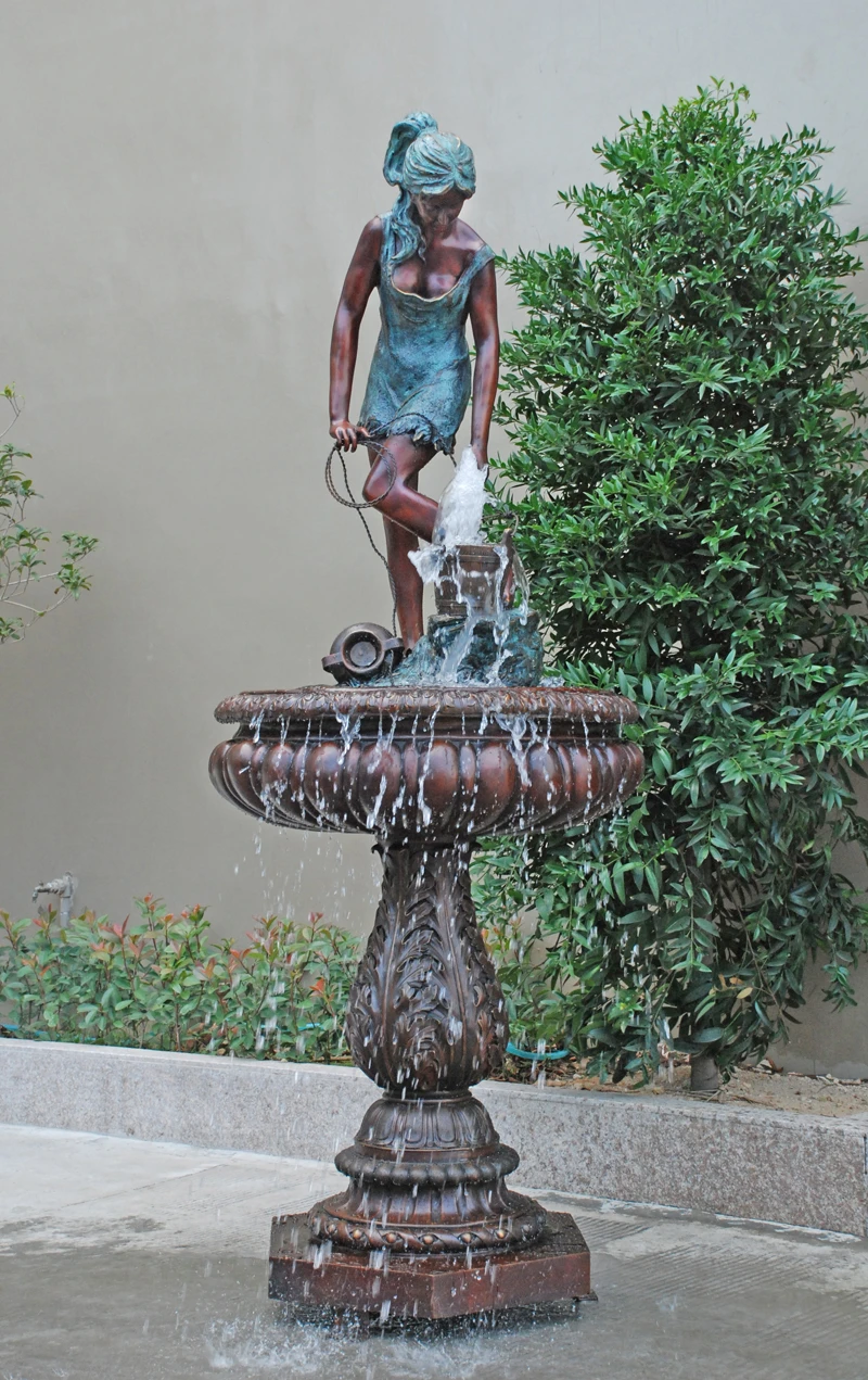 98 ヨーロッパガーデン装飾彫刻ブロンズ噴水彫刻風景彫像装飾大型屋内噴水 Fountain Sculpture Fountain Indoorfountains Landscaping Aliexpress