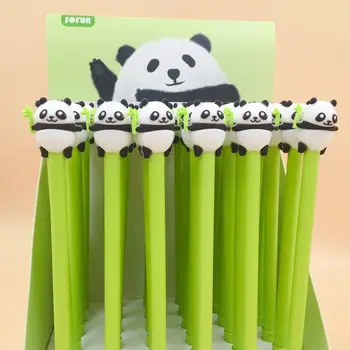 

2 pcs/lot Lovely Panda Gel Pen for writing Cute 0.5 mm black ink Signature Pen School Office Supplies Promotional Gift