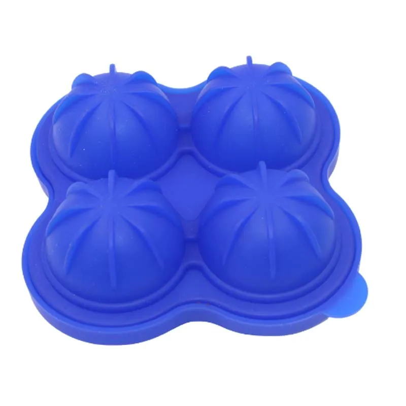 

1pcs 4 Holes Silicone ice Cubes Frozen Ice Cream Maker Bar Drink Whiskey Sphere Big Round Ball Ice Brick Cube Maker Tray Mold