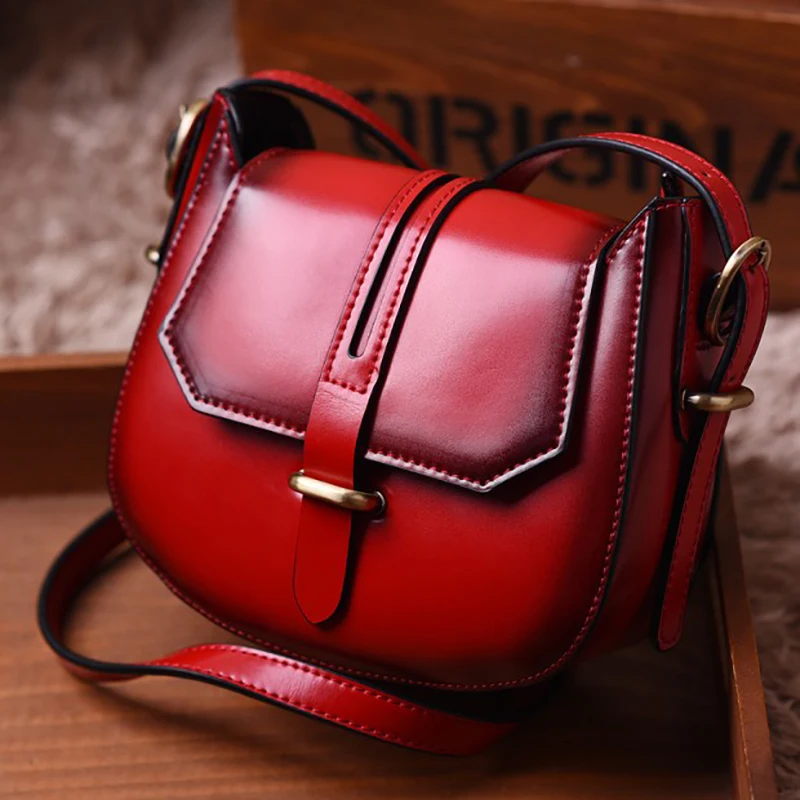 

2018 Fashion Ladies office Hand Shoulder Bags Latest Handmade Genuine Leather Messaneger Bag Stylish Cowskin Sling Women Bags