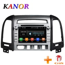 KANOR 1024*600 Octa Core 4g Android 8.0 2din Car Radio DVD GPS For Hyundai Santa Fe 2006-2012 Headunit Radio Cessette recorder