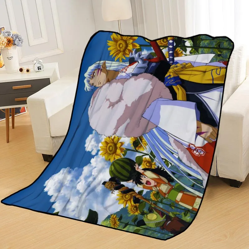 Personalized Blankets Custom InuYasha Blankets for Beds Soft DIY Your Picture Decoration Bedroom Throw Travel Blanket - Цвет: Blanket 16
