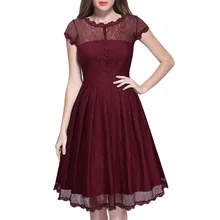 Frauen Vestidos Party Kleider Sommer Schwarzer Spitze Aushöhlen Vestidos Kleid Elegante Abendgesellschaft Lässige Großes Kleid