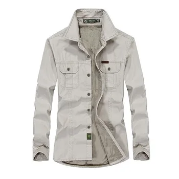 

Brand Shirt Men Winter Thick Warm Shirts 100% Wool Fleece Long Sleeves Shirt Men Military Coat Camisetas Hombre Size 4XL 5XL 6XL