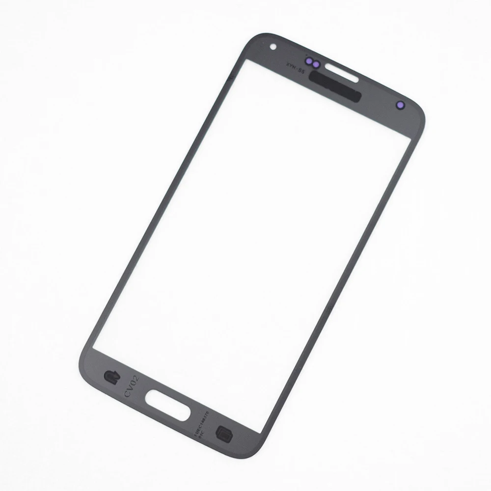 Для Samsung Galaxy S5 Сенсорный экран G900F мобильного телефона S5 спереди Стекло Панель Repair Part NO dizitizer черный, белый цвет