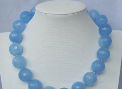 

Miss charm Jew912 big blue Jade faceted Round necklace