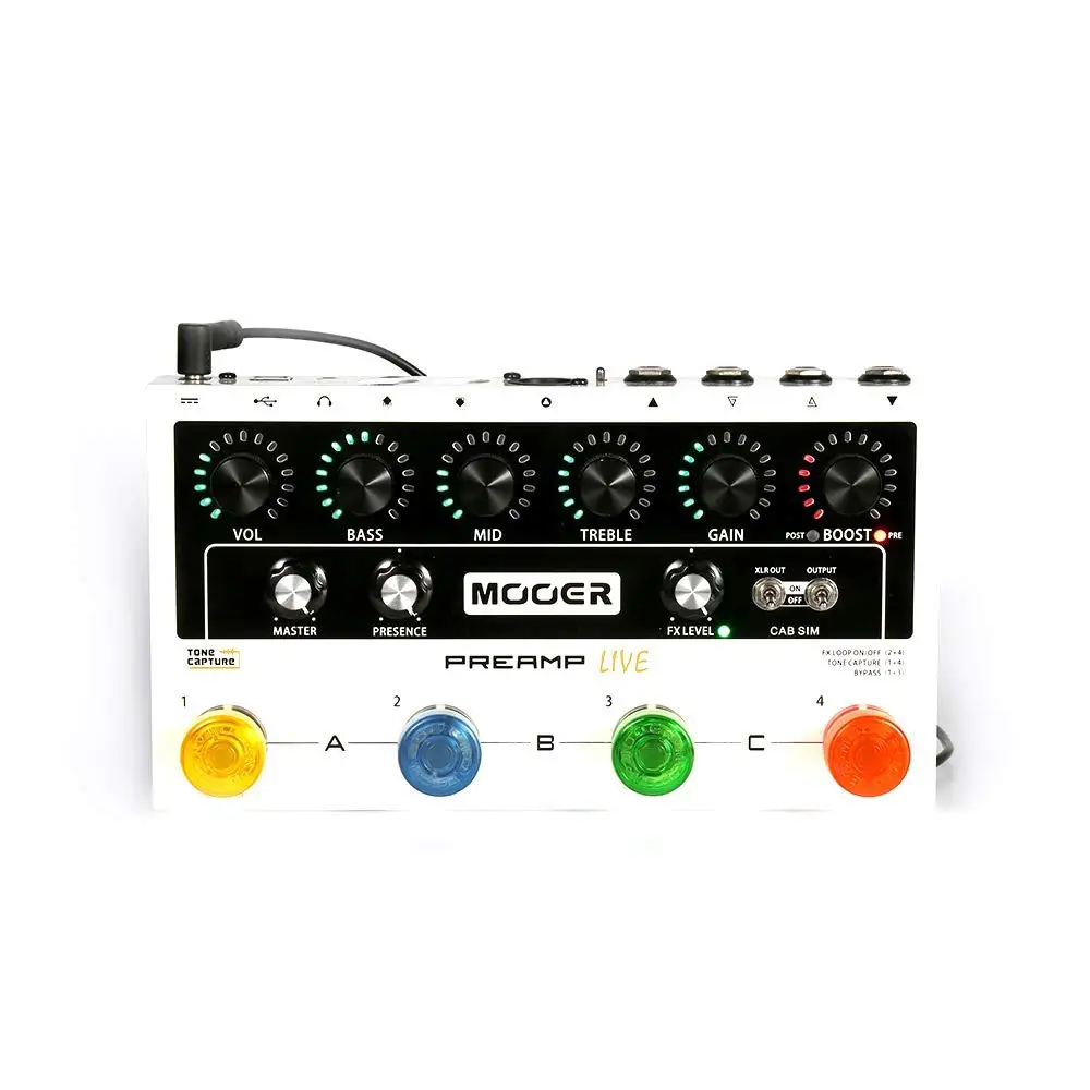 Mooer Preamp Live цифровой предусилитель педаль гитарного эффекта с 12 автономными