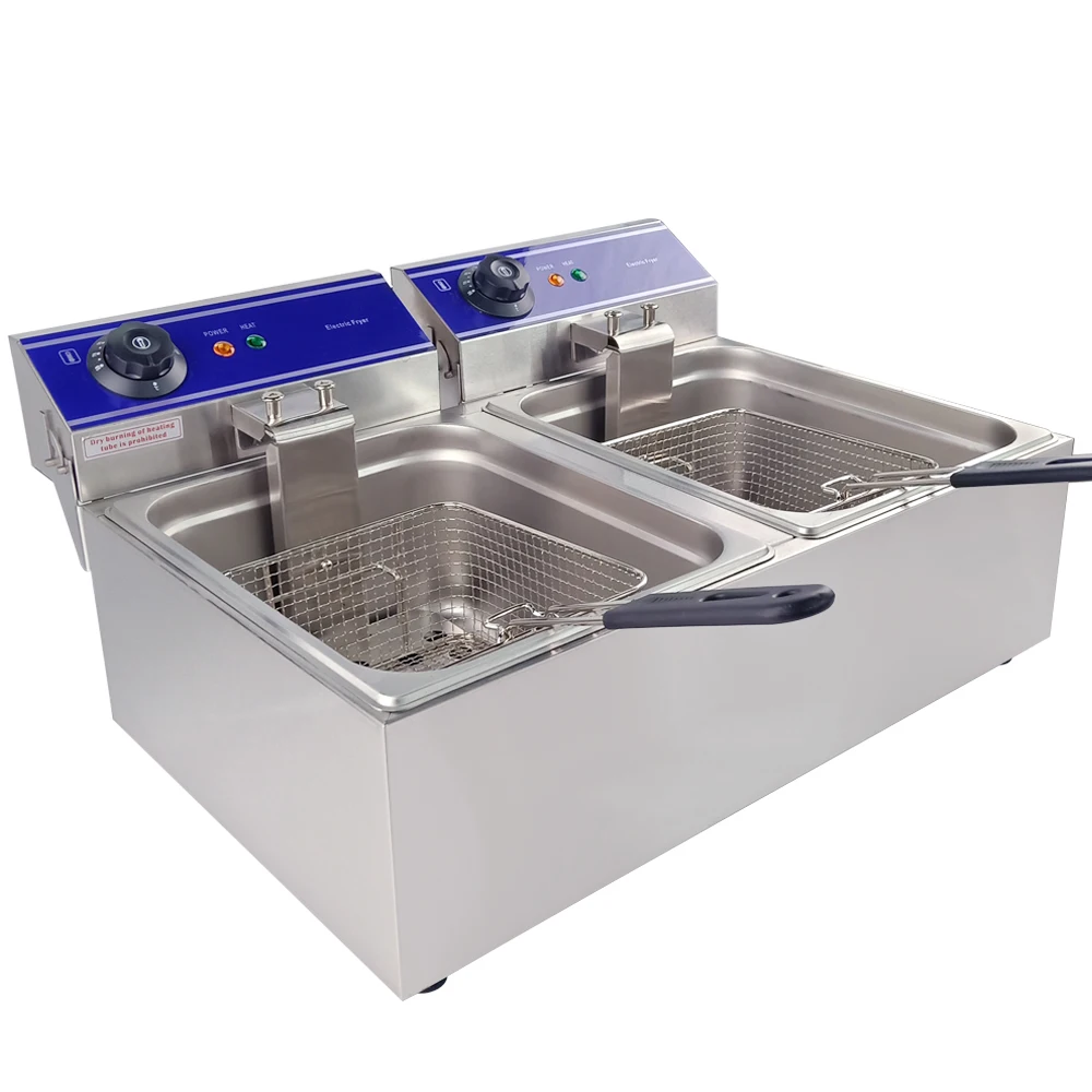 

Brand New Frying Cooker Grill Electric Frying Machine Grill Commercial Use Deep Fryer Large Capacity Fat Fryer With Basket