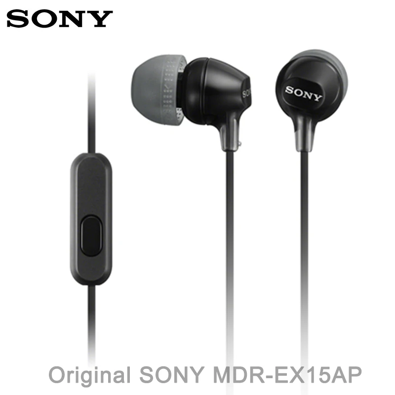 Оригинальные MDR EX15AP 3 5 мм стерео наушники музыкальные гарнитура для сна Iphone Sony
