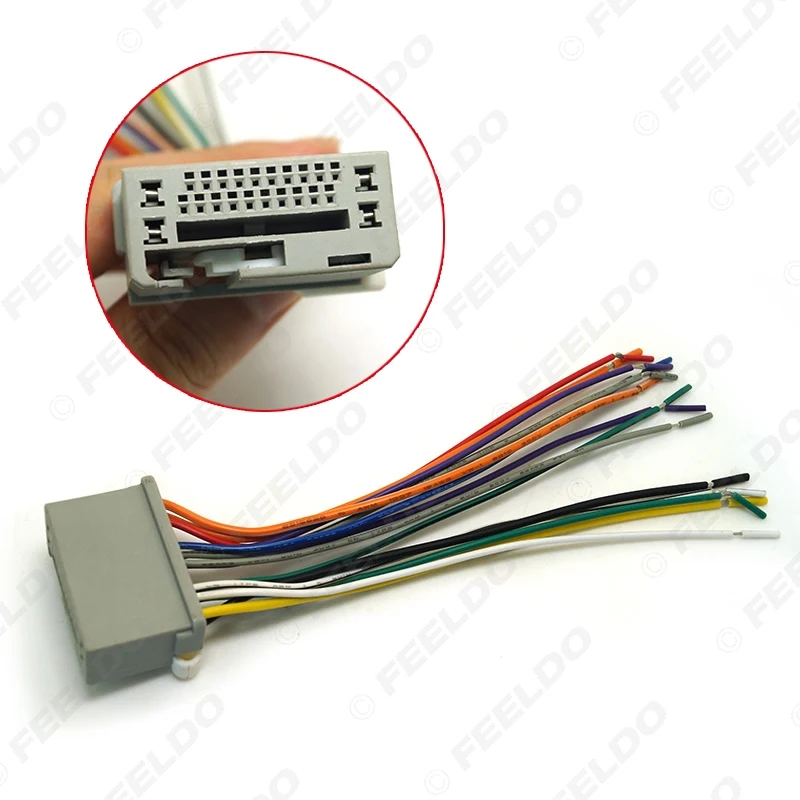 Проводка FEELDO для автомагнитолы HONDA Accord/Crosstour/Civic/CRV/Fit/Odyssey/Pilot/Ridgeline подключение к CD