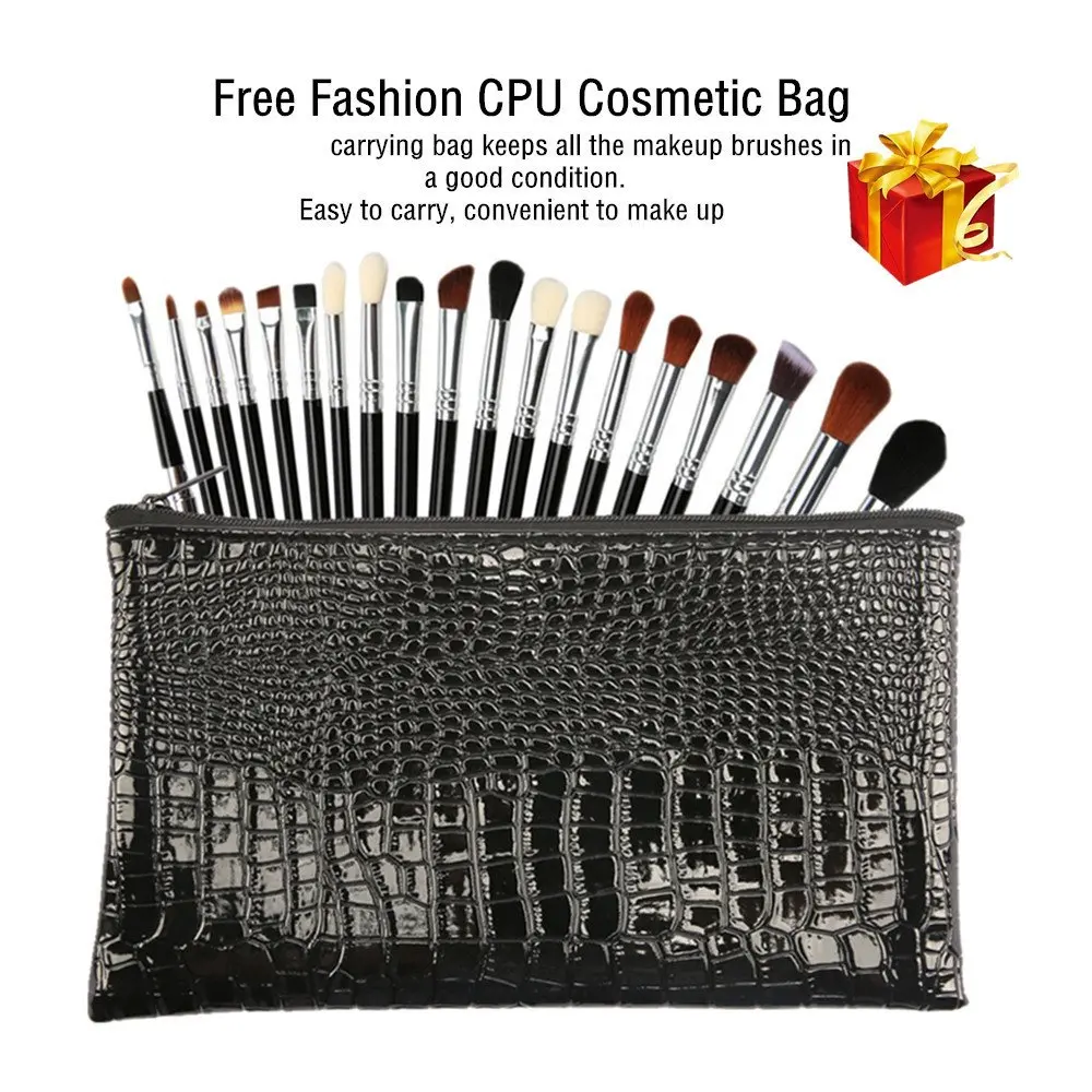 

2018 New 19 Eye Makeup Brush Set Facial Highlight Eye Shadow Eyeliner Eyeliner Lip Multifunctional Beauty Tools With PU package